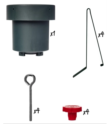 Stojak CHOINKOWY ŚREDNI ZIELONY metalowy pod choinkę drzewko z pojemnikiem