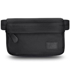 Materiałowa saszetka biodrowa KEMER SOLIER SN02 Czarna - min. zamówienie 20 / 50 / 100 szt.