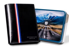 Duży, skórzany portfel męski bez zapięcia