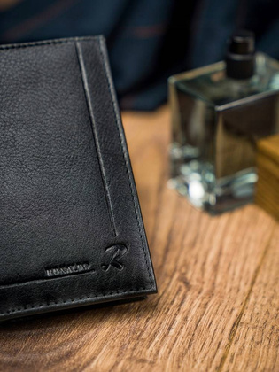 Skórzany portfel męski bez zapięcia