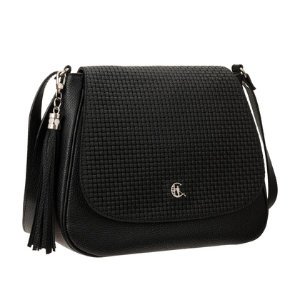 Torebka skórzana Canaletto z klapką z tłoczeniem plecionki – elegancja i funkcjonalność TD752s33t1