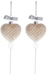 Kpl.2 bombek szklanych serc