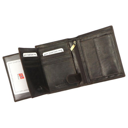 Portfel męski skórzany PELLUCCI ADL02-N4-VT Brązowy