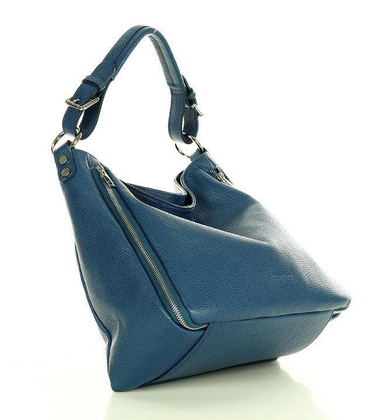 MARCO MAZZINI Skórzana torebka włoska na ramię morski zielony - min. zamówienie 20 / 50 / 100 szt.