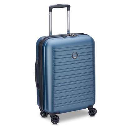 Delsey New Segur 2.0 Mała twarda niebieska walizka kabinowa na kółkach 55 cm