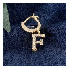 Kolczyki pozłacane literka F KST1683F