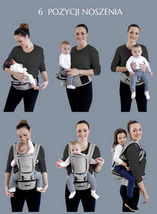 Nosidło dla dziecka Hipster Plus Dark Grey MiaMily