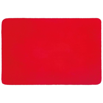 Koc polarowy z paskiem, czerwony