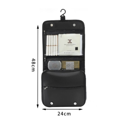 Kosmetyczka rozkładana elegancka kuferek etui z rączką czarna KS153CZ