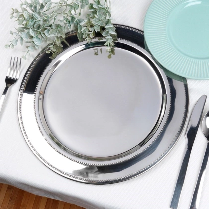 Taca patera talerz podtalerz do serwowania stalowy 33 cm