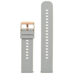 Pasek gumowy do zegarka U27 - jasny szary/rosegold - 22mm