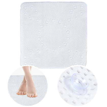 Mata antypoślizgowa pod prysznic biała 53x53 cm