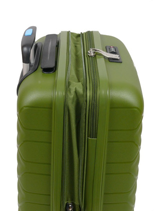 Walizka DIELLE 100 4k 55cm kabinowa zielona PP z poszerzeniem