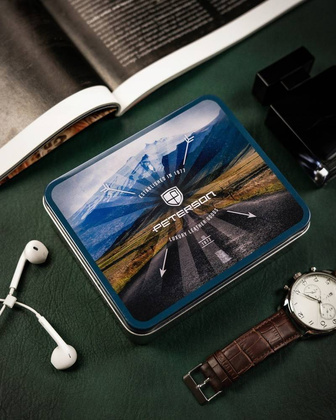 Klasyczny, skórzany portfel męski z systemem rfid