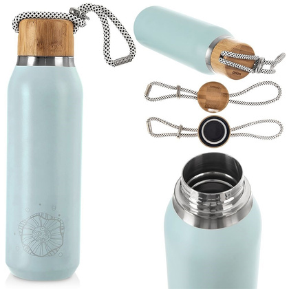 Termos / butelka termiczna stalowa próżniowa niebieska 580 ml