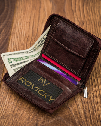 Portfel męski skórzany na karty