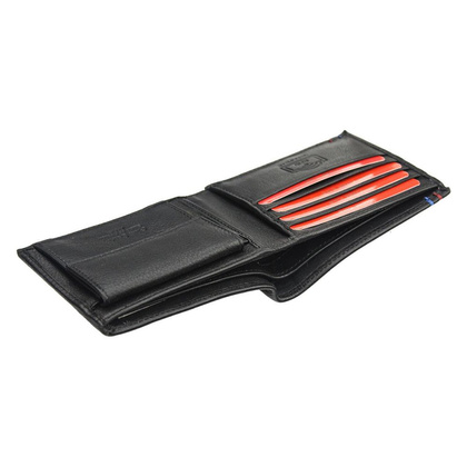 Portfel męski skórzany PIERRE CARDIN TILAK37 8824 RFID Czarno Niebieski