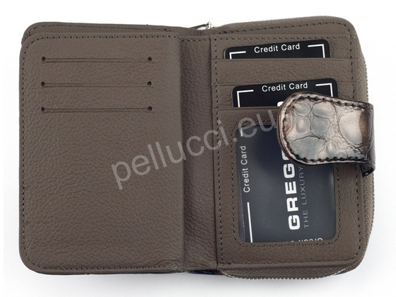 Portfel damski skórzany PELLUCCI FZ-115 Popiel