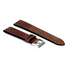 LAVVU Brązowy szyty pasek SLIM z luksusowej skóry Top Grain - 22