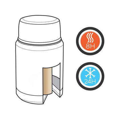 Miedziany próżniowy pojemnik na żywność Swiss Peak Elite Czarny