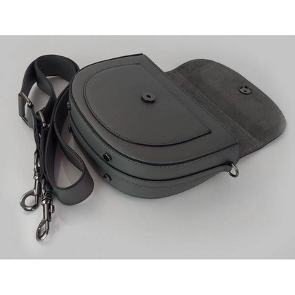 Listonoszka,chlebak,przewieszka Vera Pelle klapka zamsz