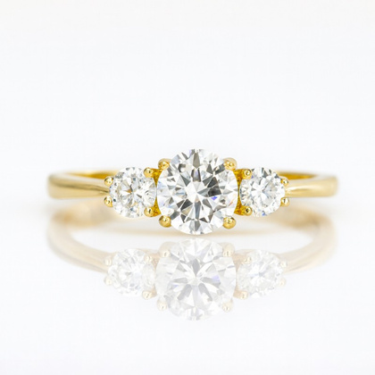 Pierścionek pozłacany stal chirurgiczna platerowana złotem PST957, Rozmiar pierścionków: US7 EU14