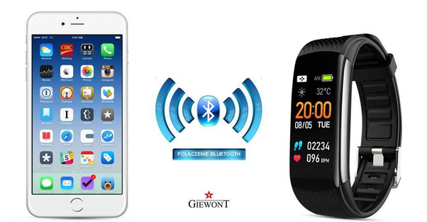 Smartband Giewont GW200-1 + Dodatkowy pasek czerwony
