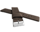 LAVVU Ciemnobrązowy gładki pasek PLAIN z luksusowej skóry Top Grain - 24