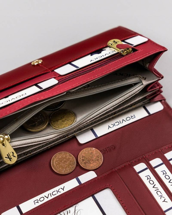 Duży, pojemny portfel damski ze skóry lakierowanej na zatrzask