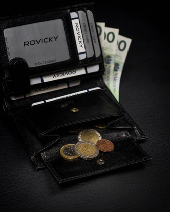 Duży, oryginalny portfel męski z naturalnej skóry licowej, rfid