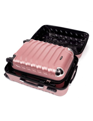 Walizki podróżne na kółkach ABS 2w1 730 S / L Lazurowy