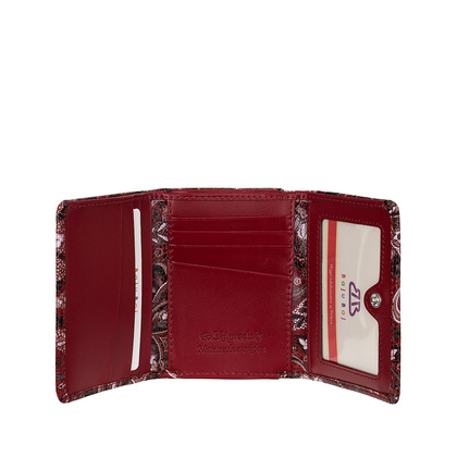 Mały czerwony portfel damski BajuBaj z kolorowej skóry naturalnej – styl i funkcjonalność PD2000s167