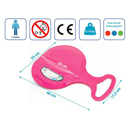 Ślizg Plastikowy Apple Różowy