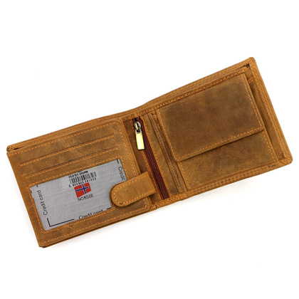 Portfel Męski Skórzany EL FORREST 895-29 RFID Brązowy