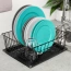 Suszarka na naczynia talerze kubki czarna komorowa ociekacz do naczyń 35x29x13,5 cm