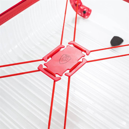 Heys X-Ray średnia czerwona transparentna walizka na kółkach