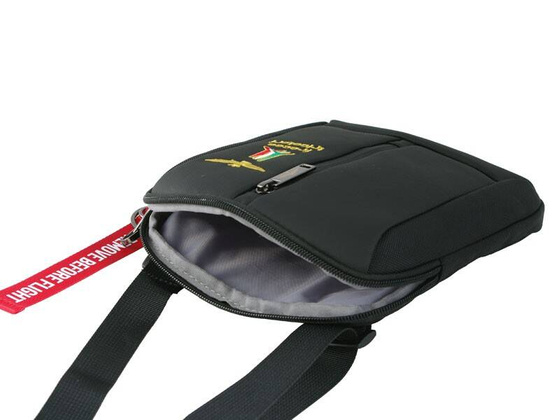 Torba na ramię AERONAUTICA MILITARE Drone Czarna