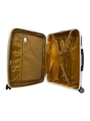 LYS Paris Salvador Średnia twarda biała walizka na kółkach 66 cm