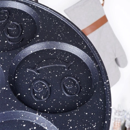 Patelnia do jajek placków pancakes naleśników granitowa buźki GRANDE 27 cm