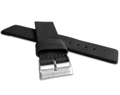LAVVU Czarny gładki pasek PLAIN z luksusowej skóry Top Grain - 24