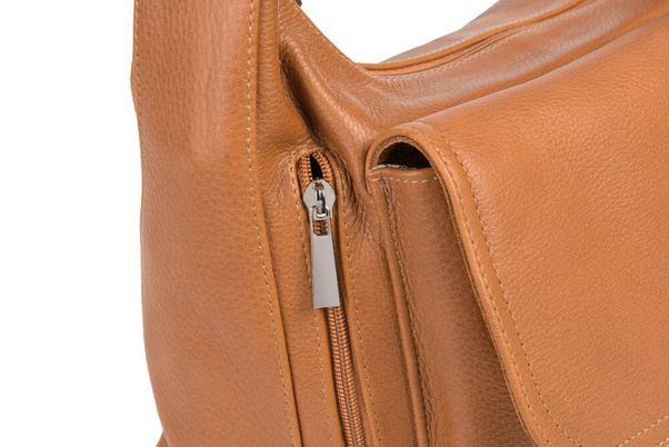 Torebka skórzana na ramię KEMER VOOC EP20 Camel