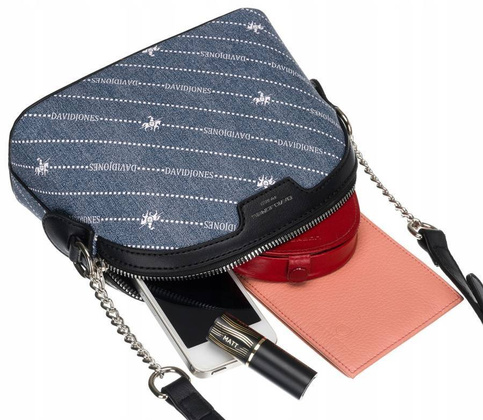 Listonoszka damska ze skóry ekologicznej imitującej jeans