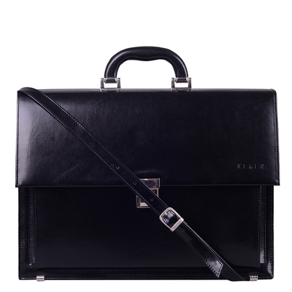 Teczka męska skórzana KEMER B 788/DW Czarna