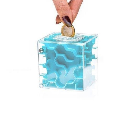 Mini skarbonka labirynt - Niebieska UPOMINKARNIA