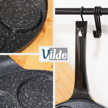 Patelnia do jajek granitowa 7 otworów BASIC LINE 26 cm