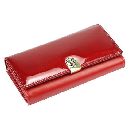 Portfel damski skórzany PELLUCCI NL-102 czerwony