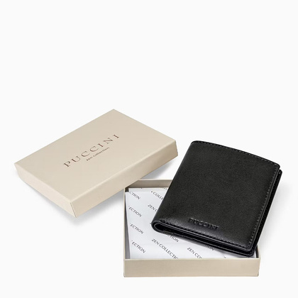 Portfel męski skórzany PUCCINI ZEN ZN9204 1 Czarny