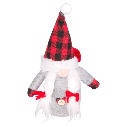 Mikołajek dekoracyjny z workiem na prezent 20cm chłopiec