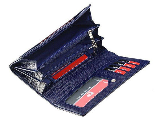 Portfel damski PIERRE CARDIN 05 LINE 114 Niebieski