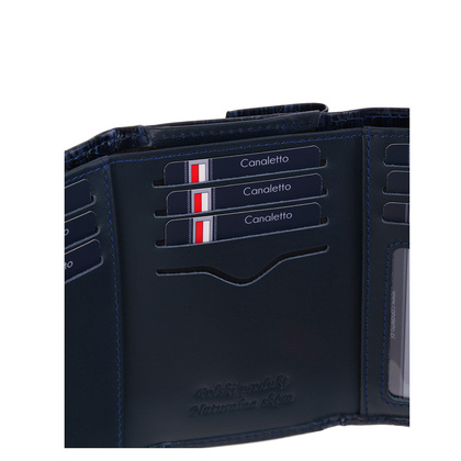 Portfel Damski Canaletto – Skóra Lakierowana, Ochrona RFID, Elegancja i Trwałość PD1221cs287 RFID
